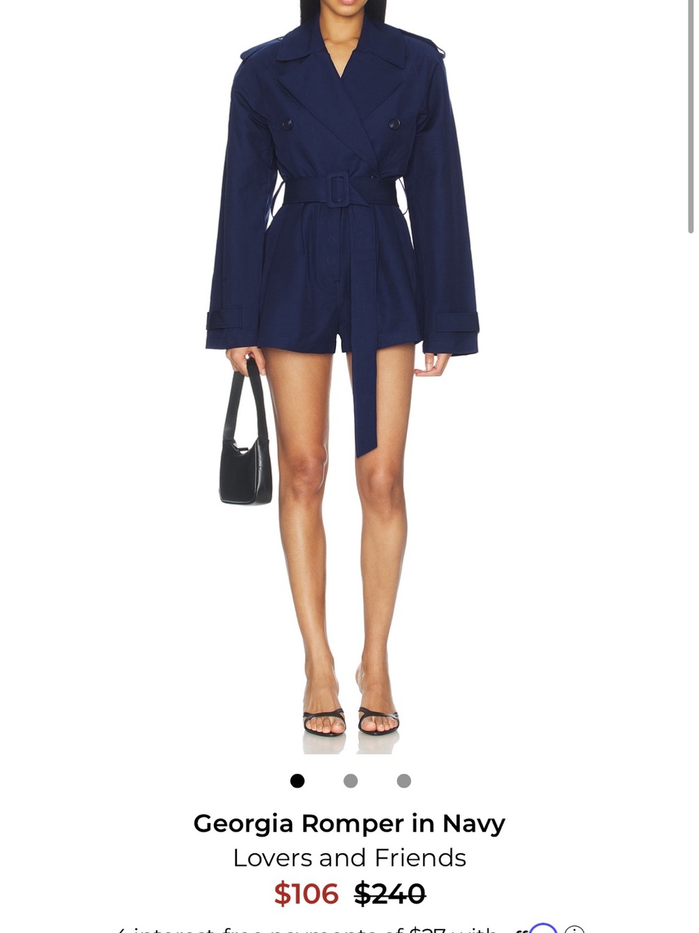 Georgia romper in navy